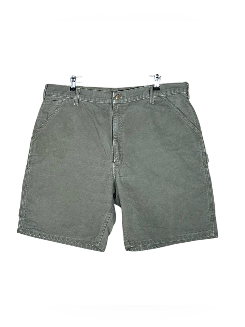 CARHARTT VINTAGE Duck Canvas Carpenter 9” Shorts B25-MOS